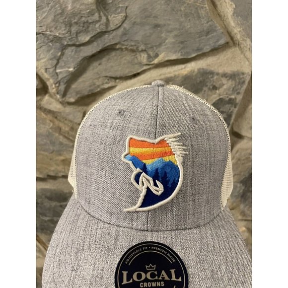 Local Crowns Bass Fish Hat Snapback Adjustable Trucker Mesh Cap Forest Views NEW - Picture 10 of 11